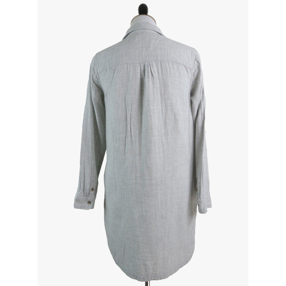 Marine Layer Size M Quinn Popover Shirt Dress Woven Cotton Gray - Picture 5 of 11